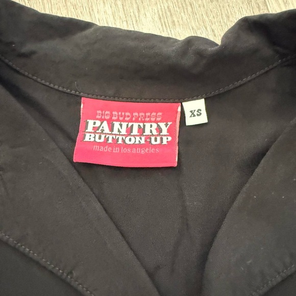 Big Bud Press PAINTSTAMPED PANTRY BUTTON-UP - POPPY - Picture 6 of 6